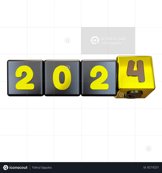 New Year 2024  3D Icon