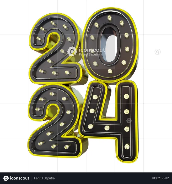 New Year 2024  3D Icon