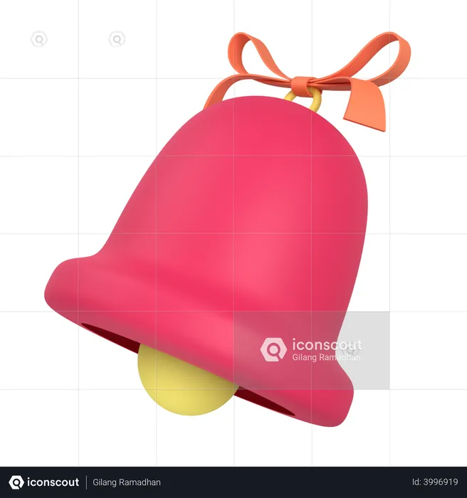 New Year Bell  3D Illustration