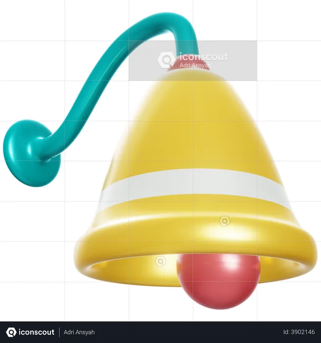 New Year Bell  3D Illustration