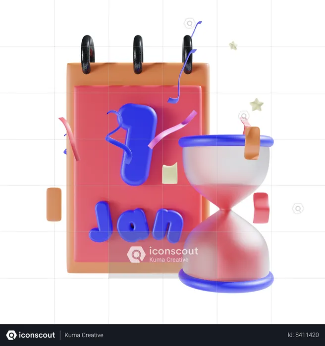 New Year Countdown  3D Icon