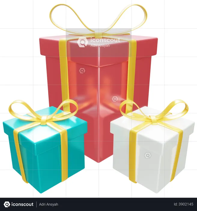 New Year Gift  3D Illustration