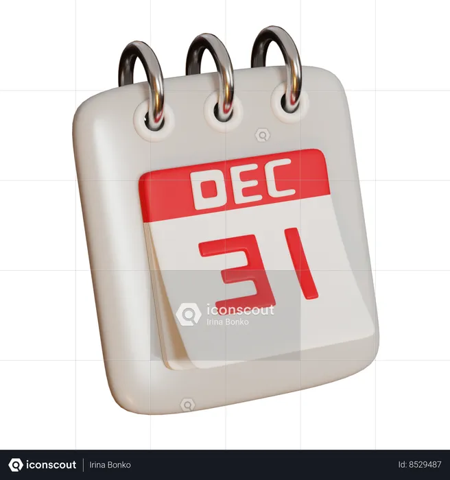 New Year Reminder  3D Icon