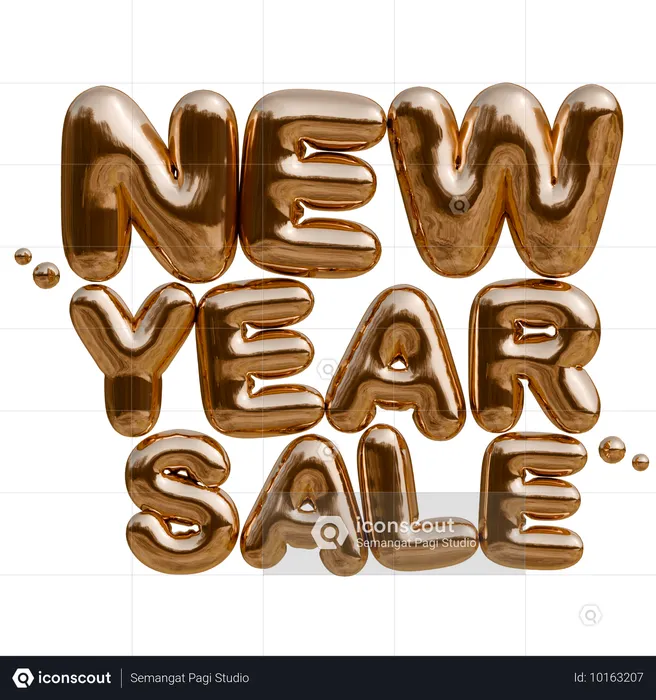 New Year Sale  3D Icon