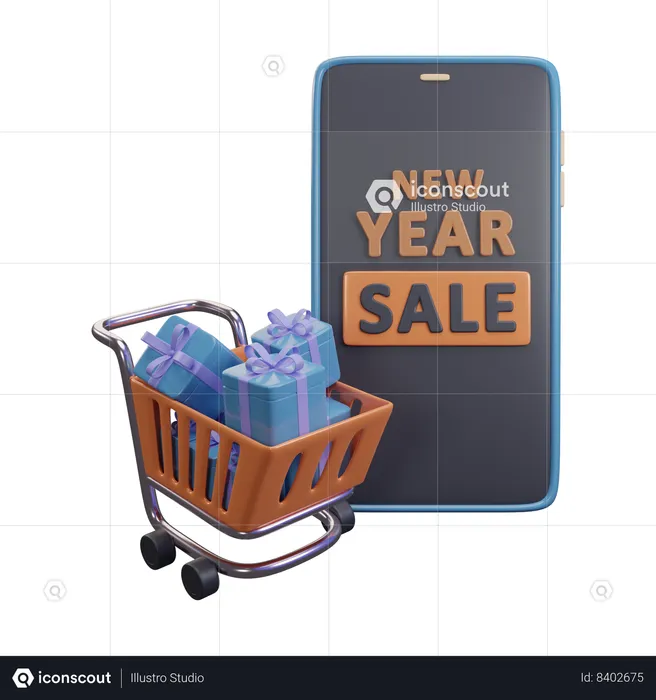 New year sale  3D Icon