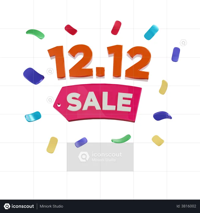 New Year Sale Time  3D Illustration