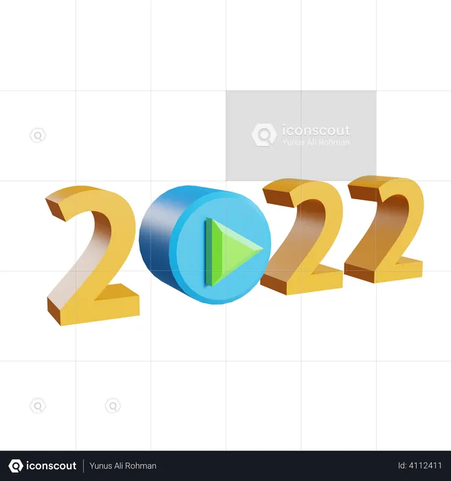 New year video  3D Illustration