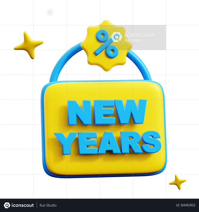 New years sale  3D Icon