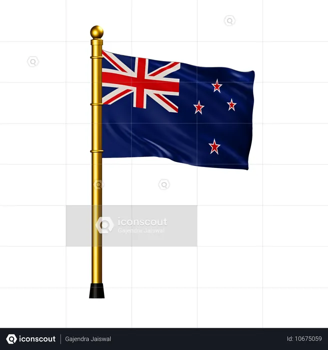 New Zealand Flag Flag 3D Icon