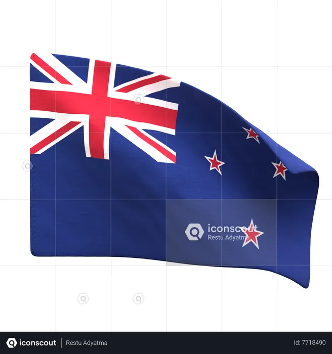New Zealand Flag Flag 3D Icon