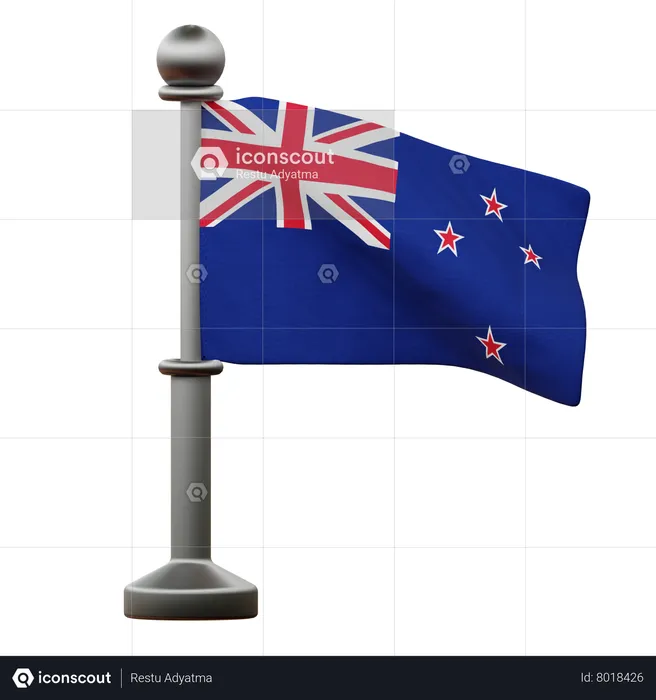 New Zealand Flag Flag 3D Icon