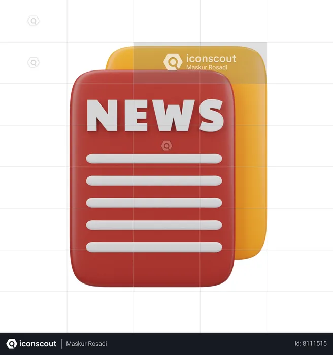 News  3D Icon