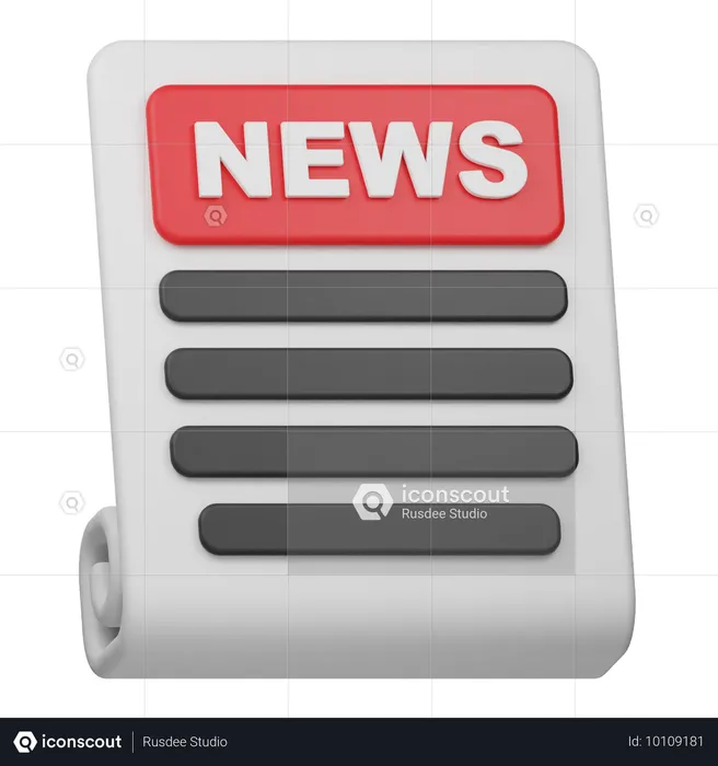 News  3D Icon