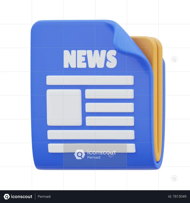 News  3D Icon