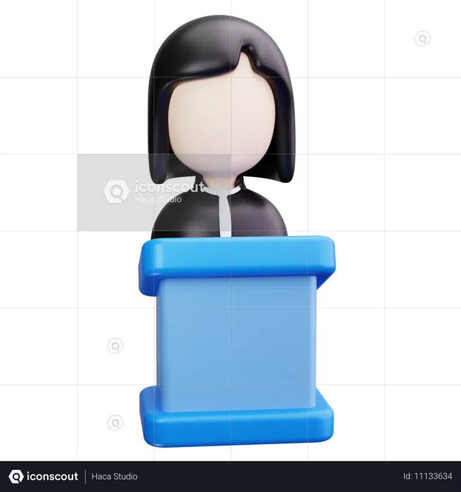 News Anchor  3D Icon