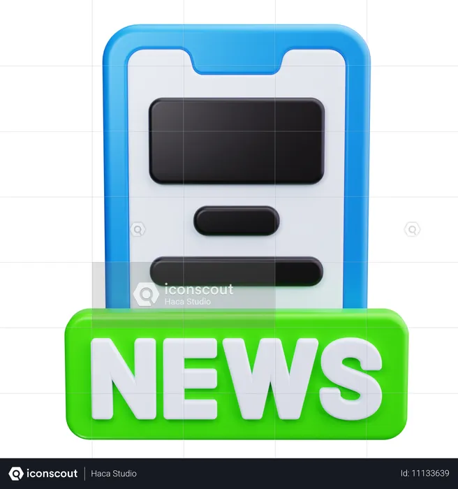 News App  3D Icon