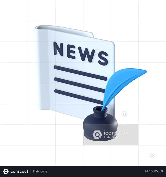 News Article  3D Icon