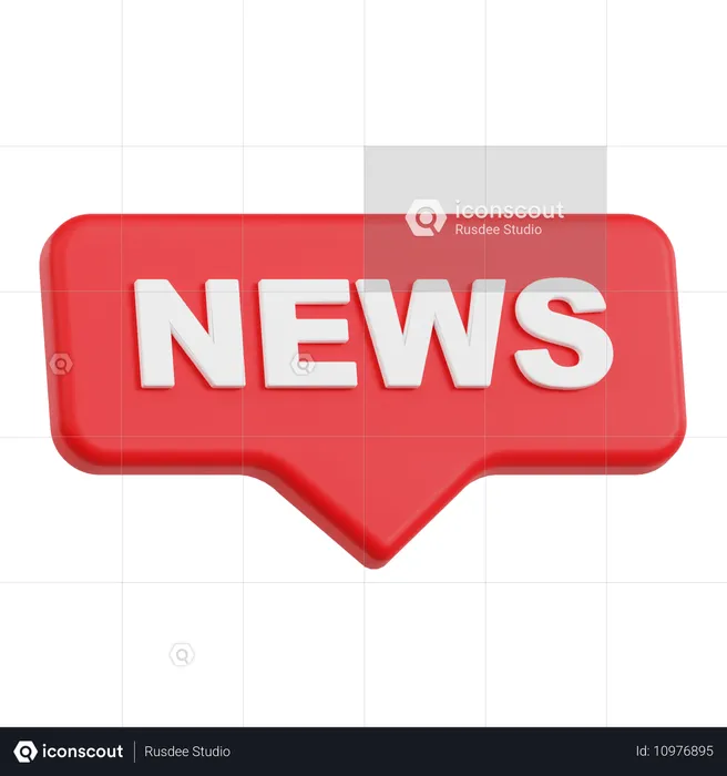 News Chat  3D Icon