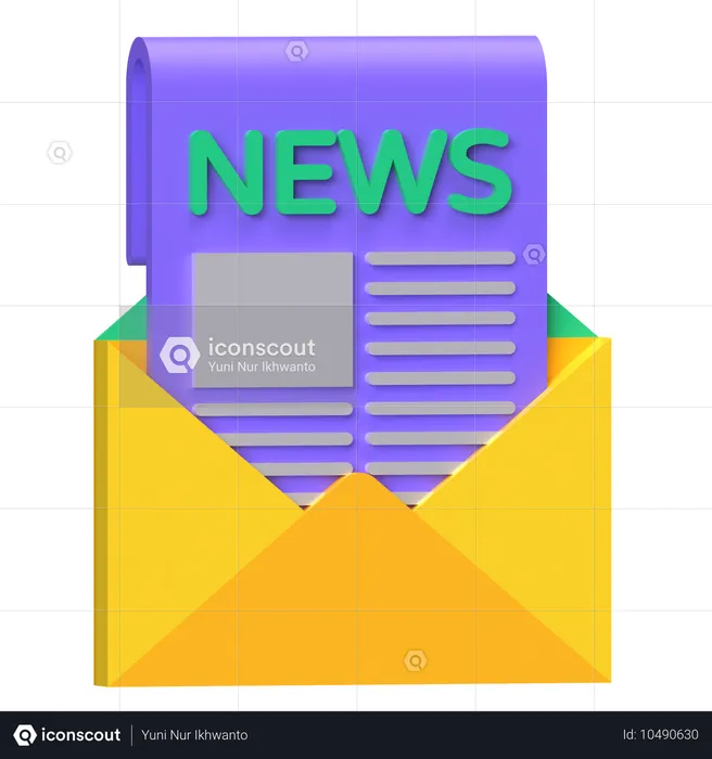 News Envelope  3D Icon