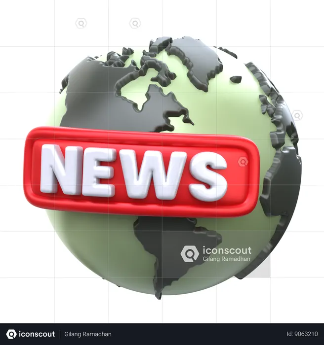 News Globe  3D Icon