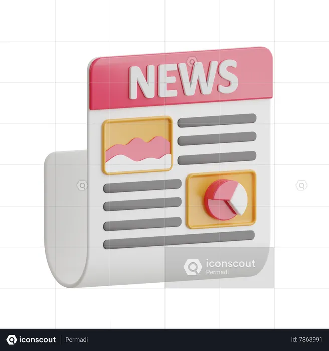 News Report  3D Icon