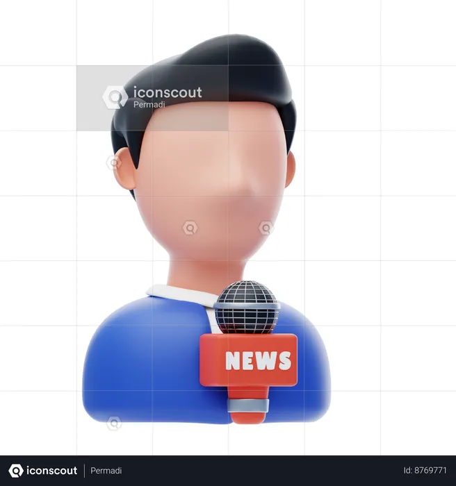 News Reporter  3D Icon