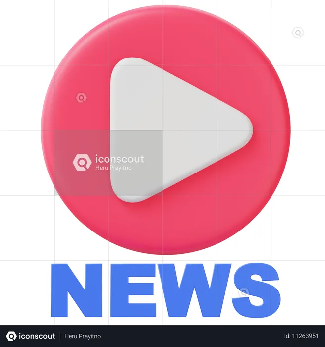 News Video  3D Icon