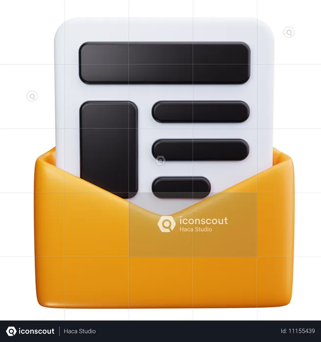 뉴스 레터  3D Icon
