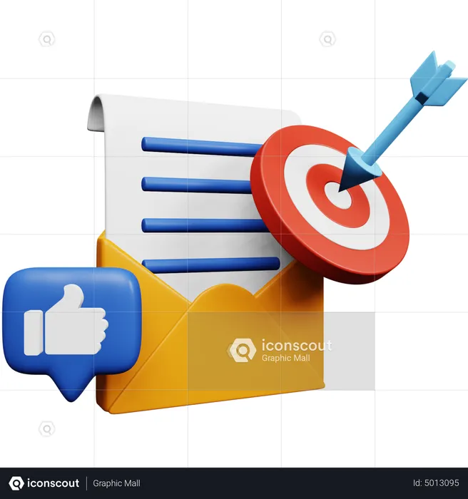 Newsletter and Subscription  3D Icon