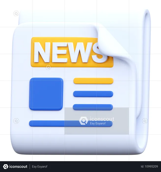 Newspaper  3D Icon