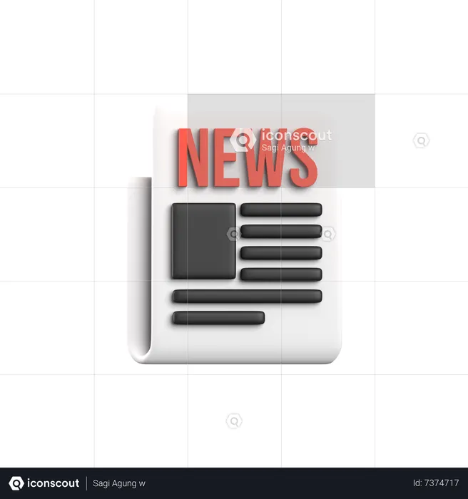 Newspaper  3D Icon