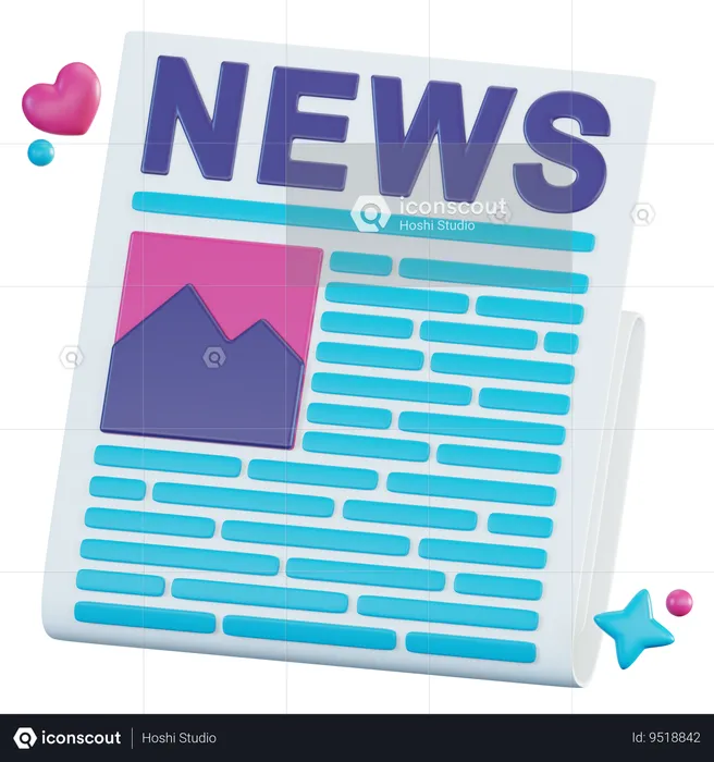 Newspapper  3D Icon
