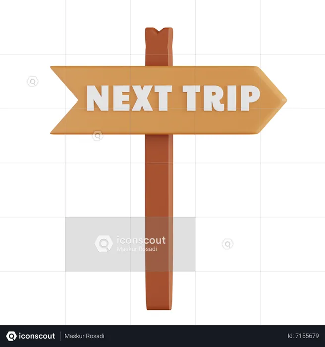 Next Trip Board  3D Icon