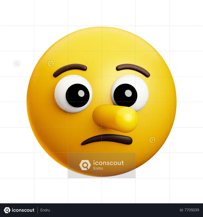 Long nez Emoji 3D Icon