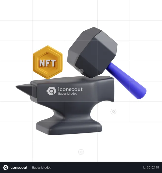 Acuñación nft  3D Icon