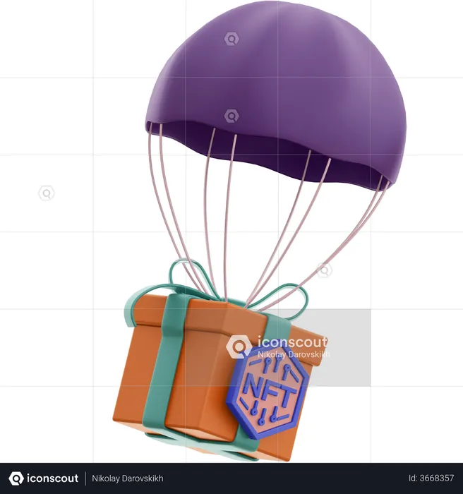 Nft Air Delivery  3D Illustration