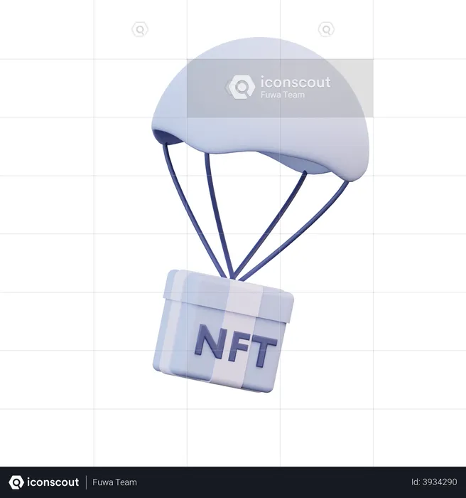 Nft Air Drop  3D Illustration
