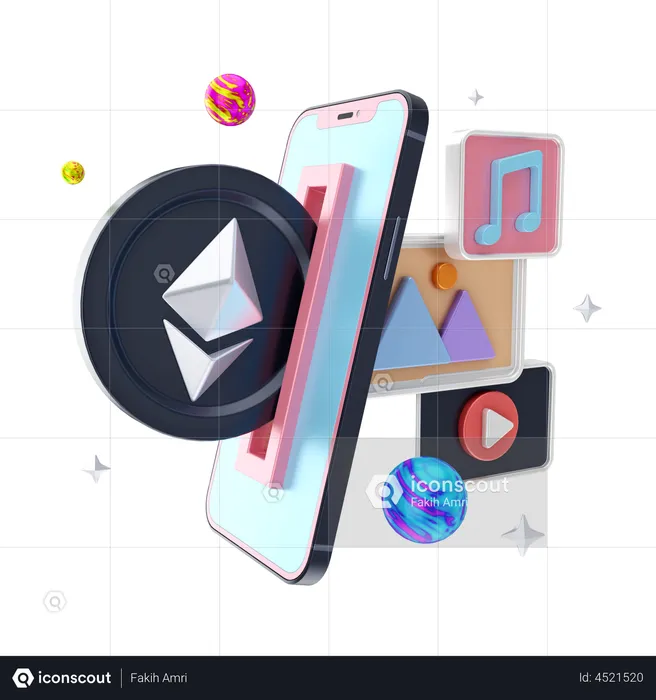 Nft App  3D Illustration