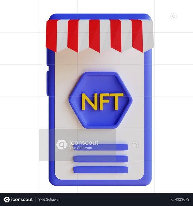 Nft Application  3D Illustration