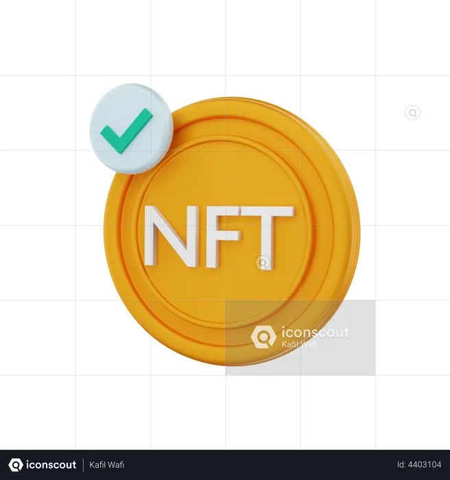 NFT approved  3D Illustration