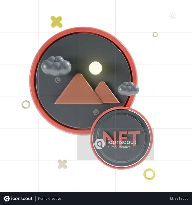 Nft Art  3D Icon