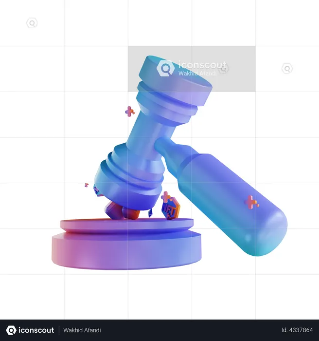 Nft Art Auction  3D Icon