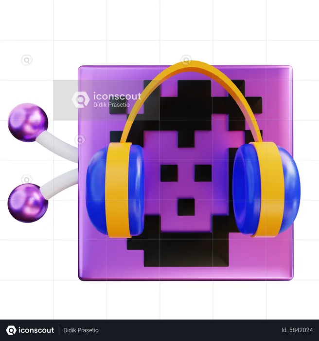 Áudio nft  3D Icon