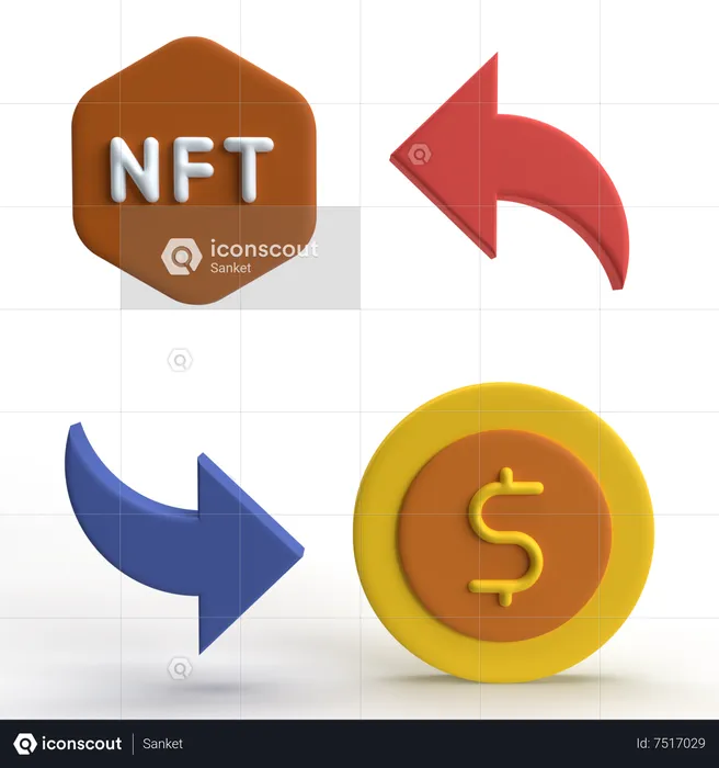 NFT-Austausch  3D Icon