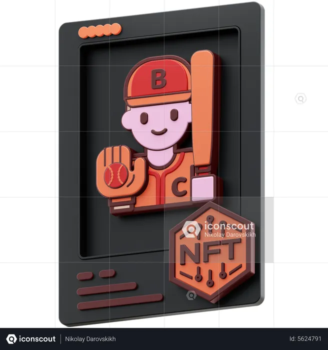 NFT Baseball  3D Icon
