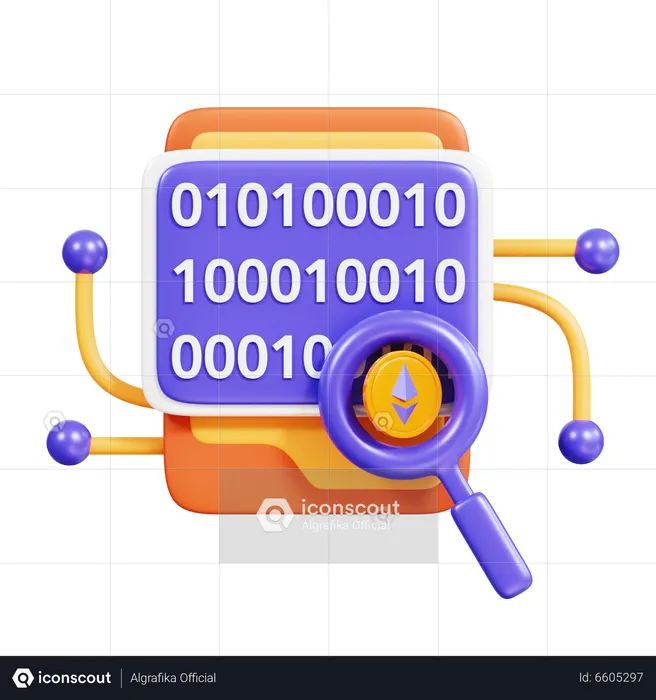Nft Binary Code  3D Icon
