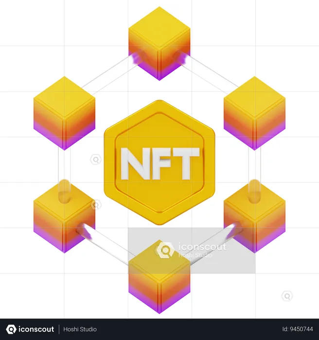 BlockchainNFT  3D Icon