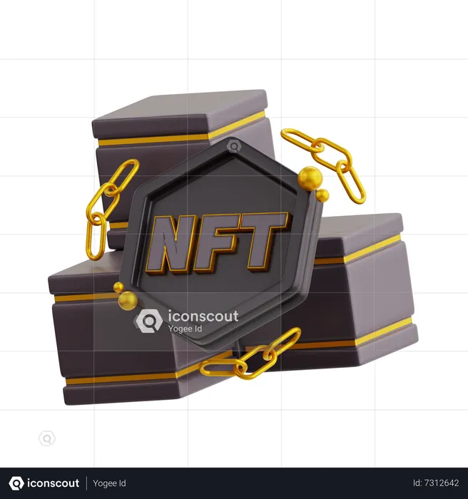 Nft Blockchain  3D Icon