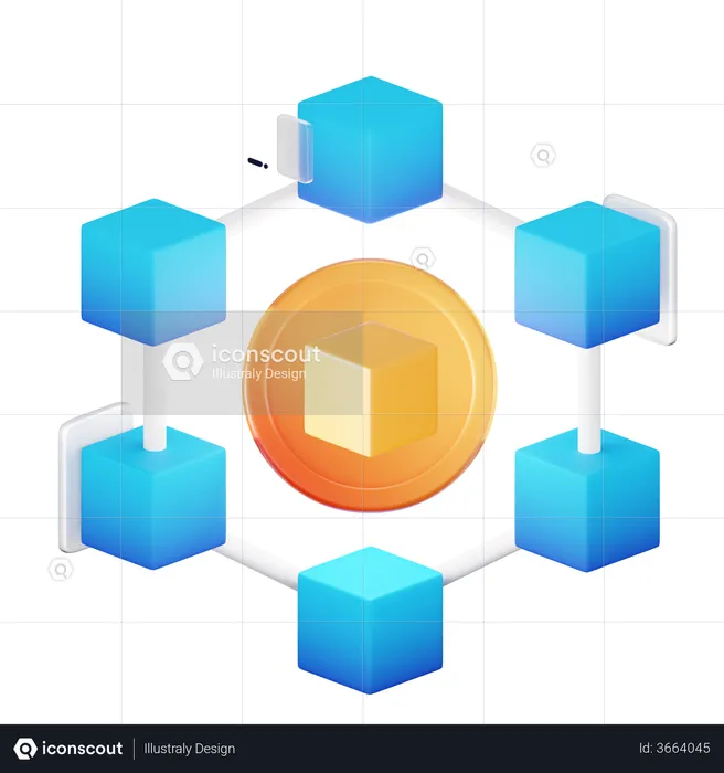 BlockchainNFT  3D Icon