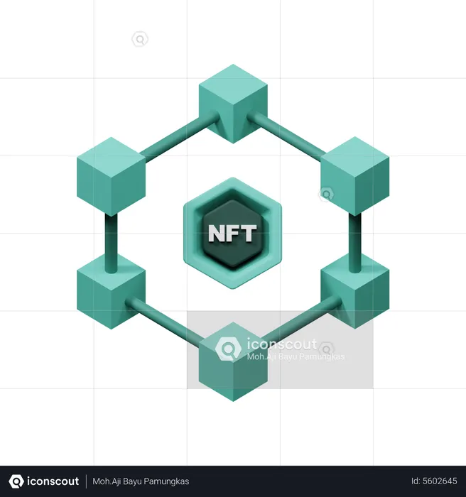 BlockchainNFT  3D Icon